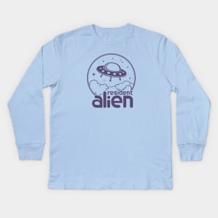 Resident Alien UFO Kids Long Sleeve T-Shirt